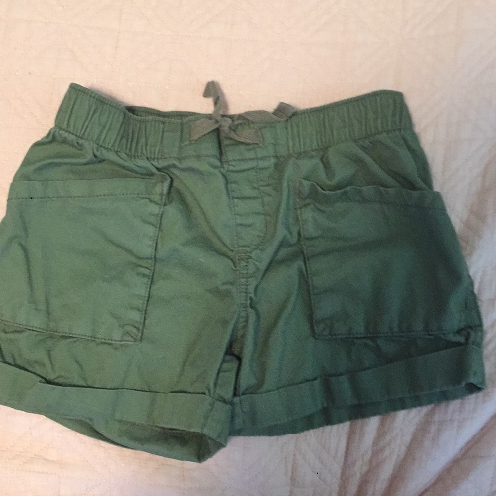 Army green shorts
